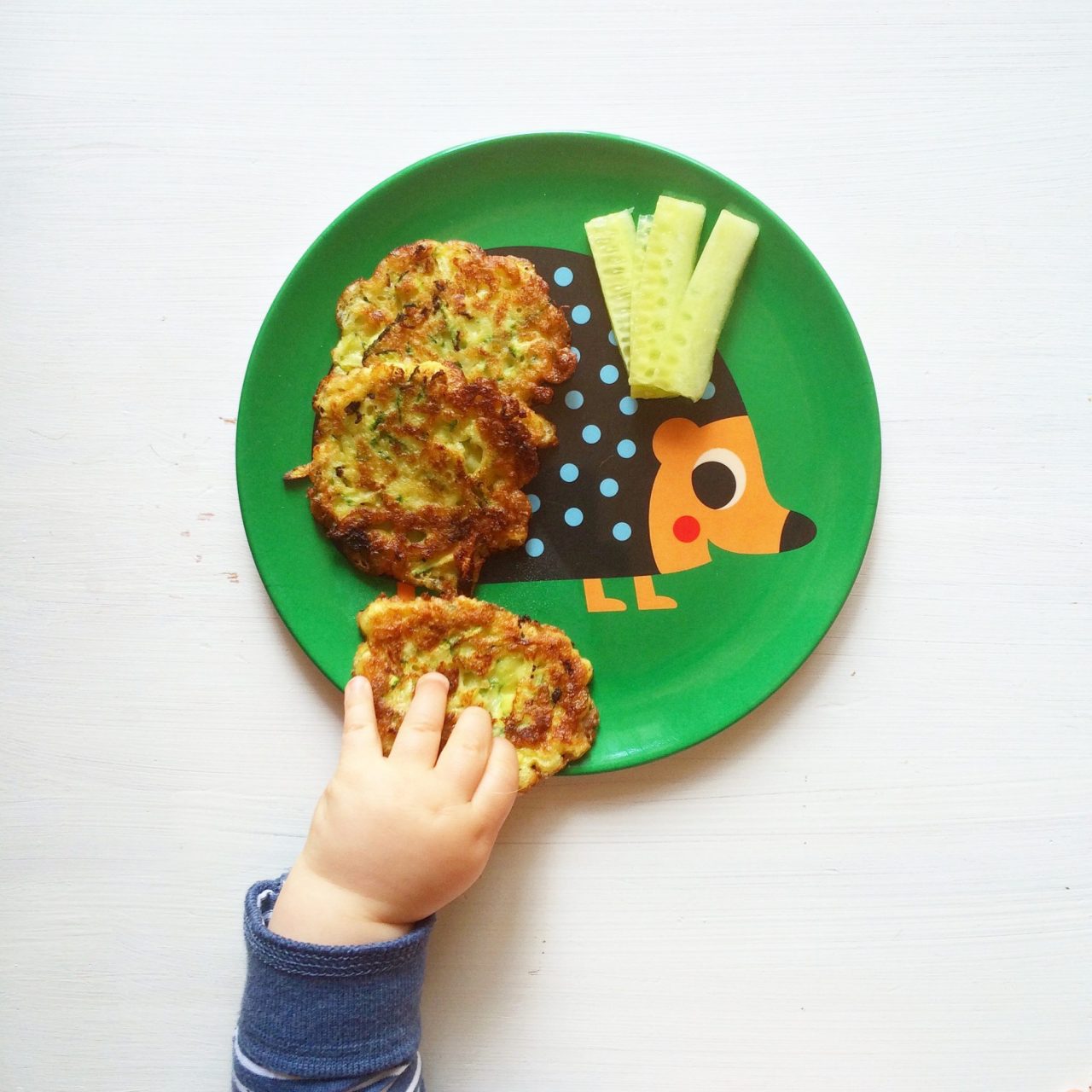 Baby Led Weaning Rezept Zucchini Puffer SarahPlusDrei